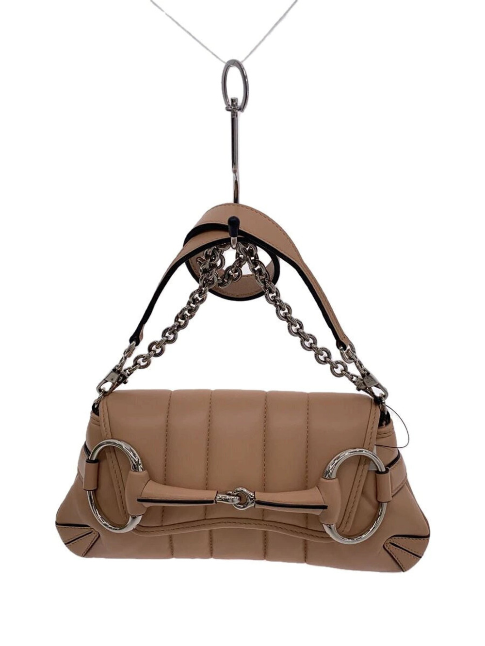 Gucci Vertical Matelasse Maxi Horsebit Chain Shoulder Bag Pink